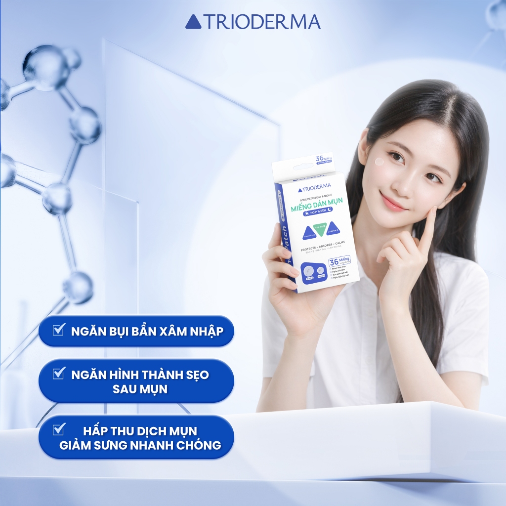 Miếng dán mụn Ngày và Đêm Trioderma