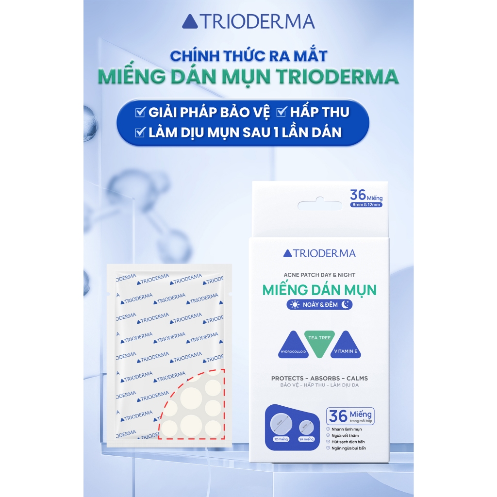 Miếng dán mụn Ngày và Đêm Trioderma