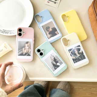 Ốp Lưng iPhone TPU Silicon Mềm 2 trong 1 Màu Candy Đựng Ảnh Chống Sốc Cho iP X/XS/11/12/13/14/15/16/17/Plus/Pro/Max