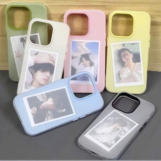 Ốp Lưng iPhone TPU Silicon Mềm 2 trong 1 Màu Candy Đựng Ảnh Chống Sốc Cho iP X/XS/11/12/13/14/15/16/17/Plus/Pro/Max