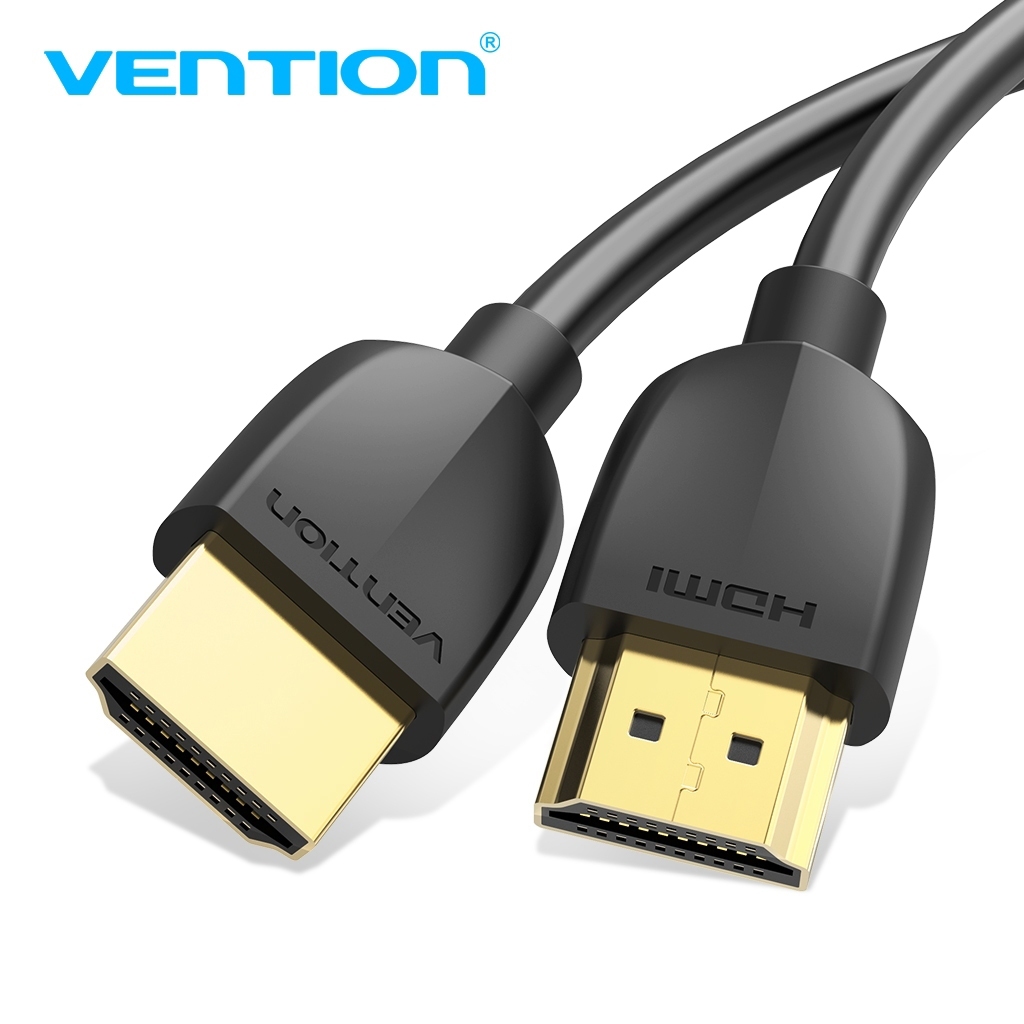Cáp HDMI 2.0 Vention 4K 60Hz  Siêu Mỏng Cho PC Xbox Màn Hình Chơi Game Đầu Mạ Vàng, Vỏ PVC Bền Chắ