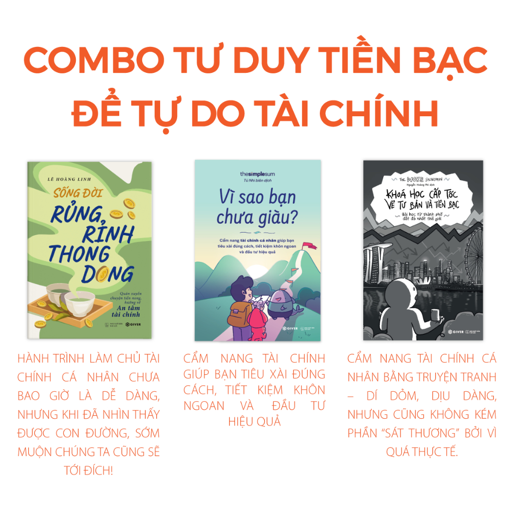 Sách - Combo Tư Duy Tiền Bạc Để Tự Do Tài Chính