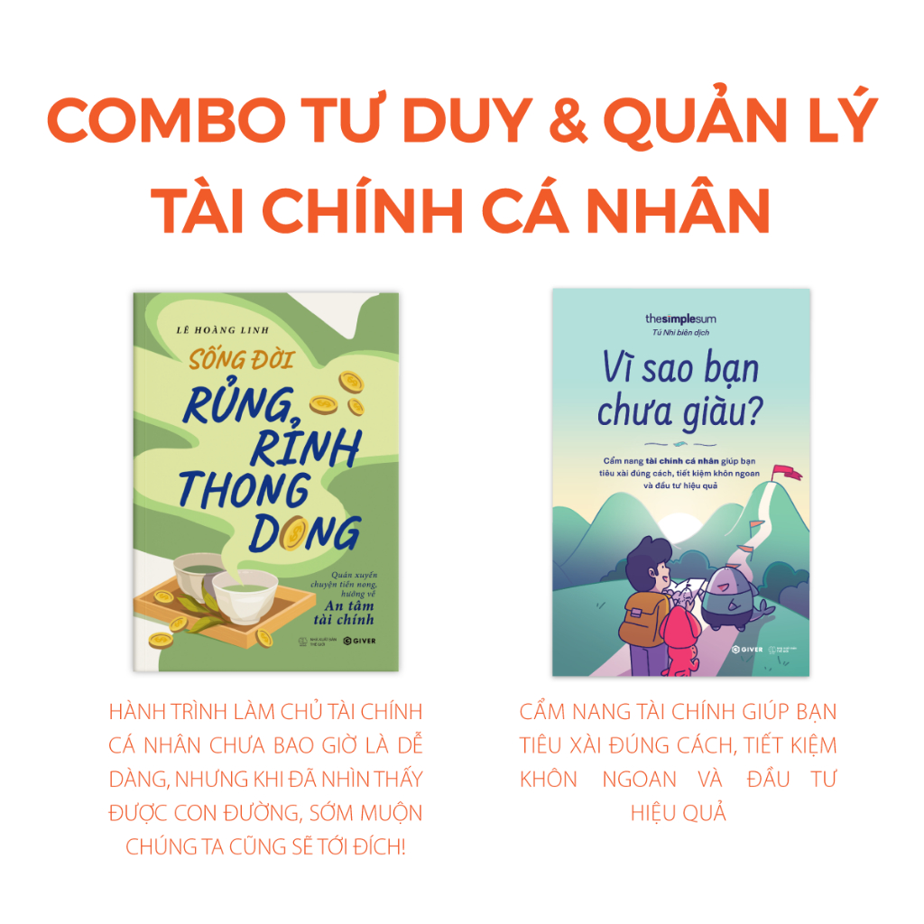 Sách - Combo 2 cuốn: Vì Sao Bạn Chưa Giàu & Sống Đời Rủng Rỉnh Thong Dong - GIVER Books
