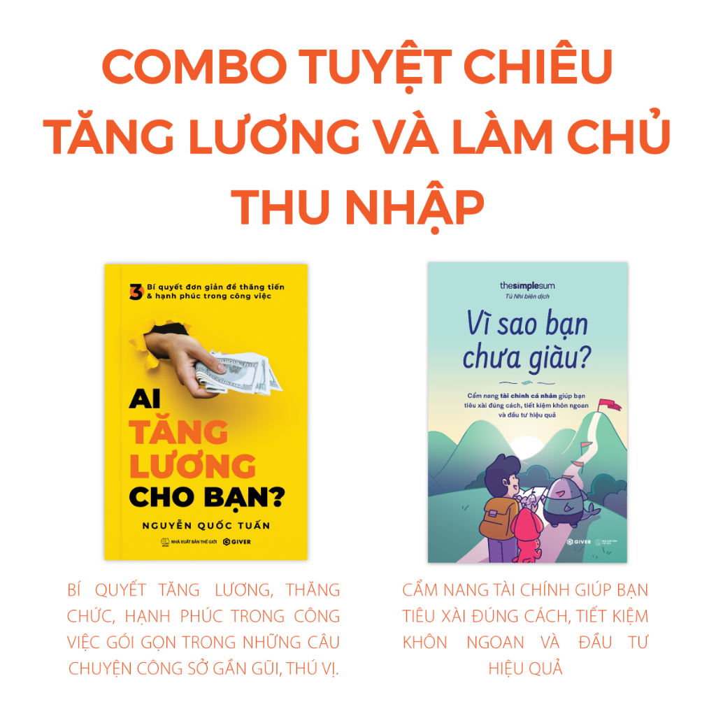Sách - Combo Tuyệt Chiêu Tăng Lương Và Làm Chủ Thu Nhập