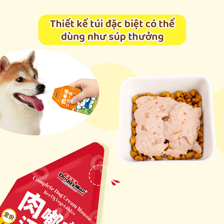 ( Combo 12 ) Gói Pate Cho Chó Doggyman Kem Sữa Gói 70g