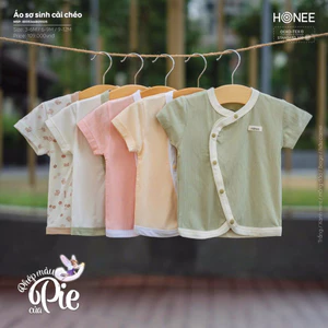 Áo Sơ Sinh Cộc Tay Honee Mềm Mát Cho Bé Trai, Bé Gái Sơ Sinh