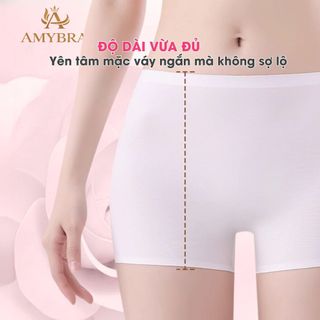 Quần đùi mặc váy chất su mát - Quần mặc trong váy co dãn ôm vòng 3 quyến rũ AMYBRA V8205