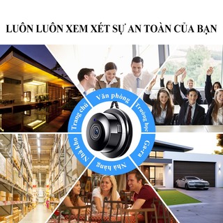 Camera IP WiFi không dây CCTV V380 J2 1080p Video an ninh toàn cảnh 3D HD tầm nhìn ban đêm trong nhà