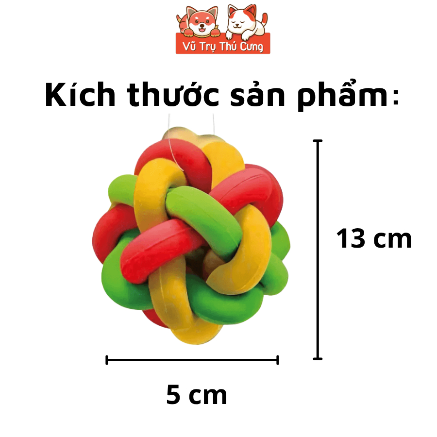 Đồ Chơi Cho Thú Cưng Banh Cao Su Đan 3 Màu Doggyman