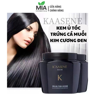 Kem ủ tóc K’AASENE trứng cá muối kim cương đen 500ml - Tóc mềm mượt bóng khoẻ, phục hồi tóc khô xơ hư tổn chẻ ngọn