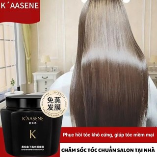 Kem ủ tóc K’AASENE trứng cá muối kim cương đen 500ml - Tóc mềm mượt bóng khoẻ, phục hồi tóc khô xơ hư tổn chẻ ngọn