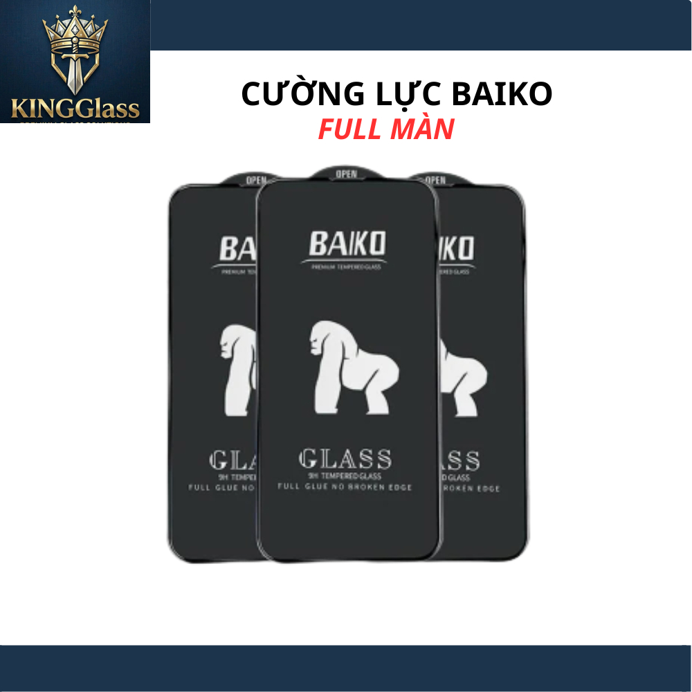COMBO Kính Cường Lực iphone BAIKO NANO siêu cứng full màn 6/7/8plus.../11/12/13/14/15/16/17/promax
