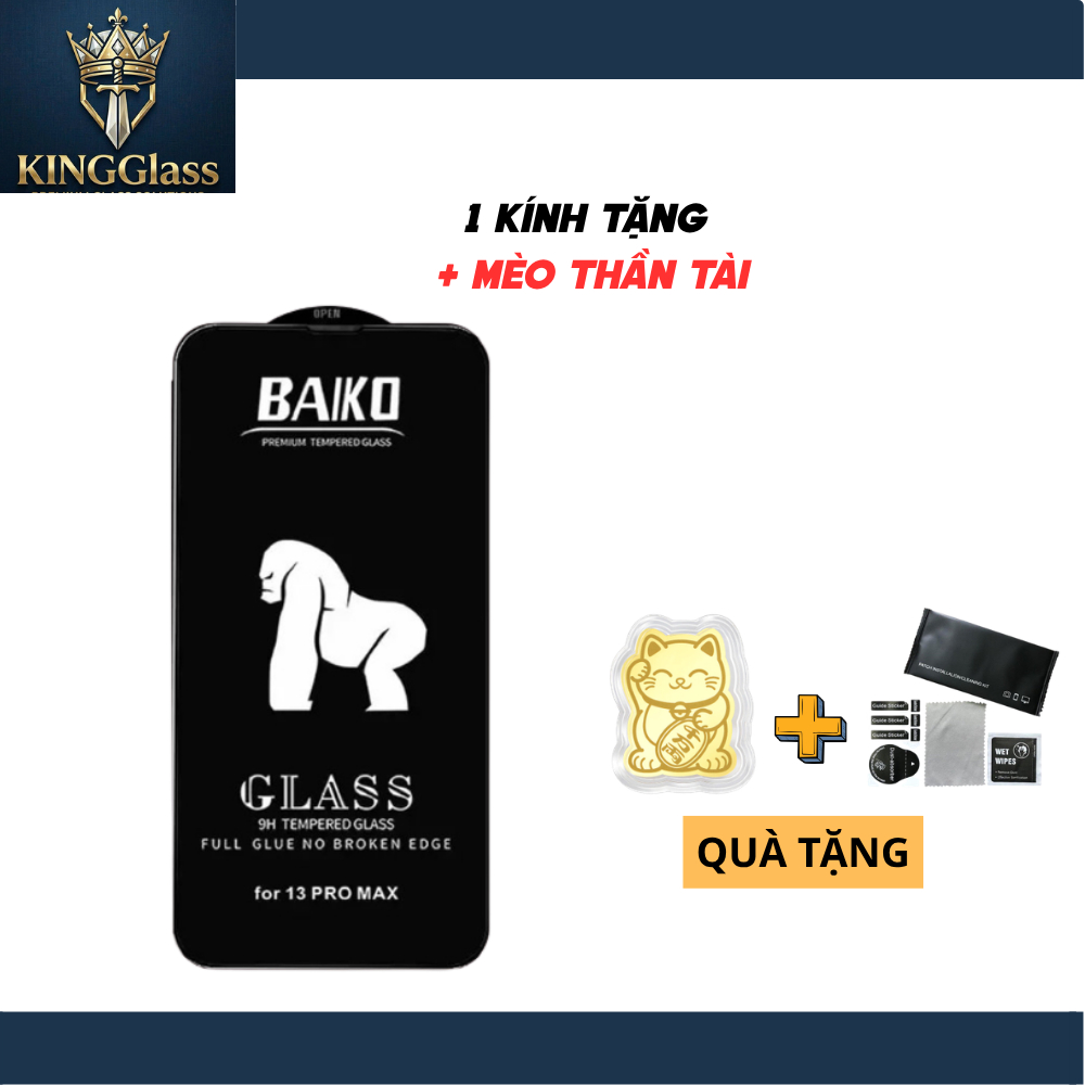 COMBO Kính Cường Lực iphone BAIKO NANO siêu cứng full màn 6/7/8plus.../11/12/13/14/15/16/17/promax