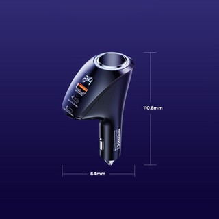 Tẩu sạc dành cho ô tô Remax RCC339 công suất 88.5W 1 cổng usb & 2 typec - Tích hợp tẩu nối đầu cái