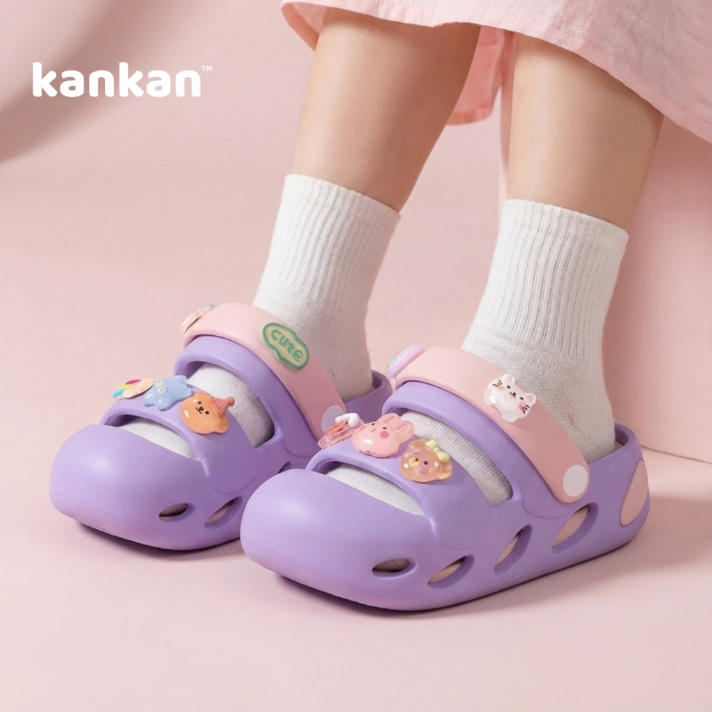 Sandal Cho Bé Gái KanKanStore Xăng Đan Trẻ Em Đính Kèm Sticker Pony KA113