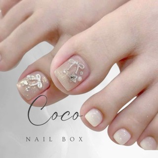 (Hỏa Tốc) Nail Box thiết kế G179 móng chân dễ thương đơn giản tôn da nhà Gemychip