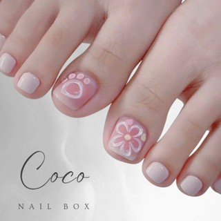 (Hỏa Tốc) Nail Box thiết kế G179 móng chân dễ thương đơn giản tôn da nhà Gemychip