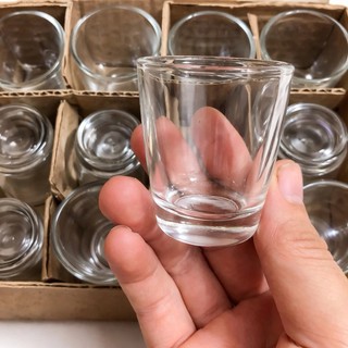 Bộ 12 ly thủy tinh uống rượu mắt trâu 24ml dáng bầu và dáng thẳng