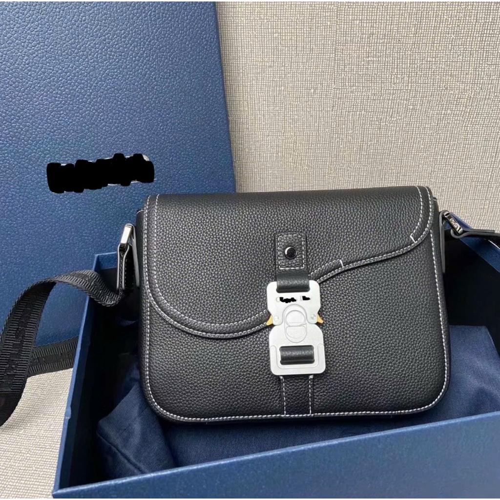 ⚡️[Hight Quality] Túi Đeo Chéo Nam Nữ D10 Sa11e Full Box - Điểm Nhấn Khóa Bấm Bạc Phối Da Trơn Cao Cấp