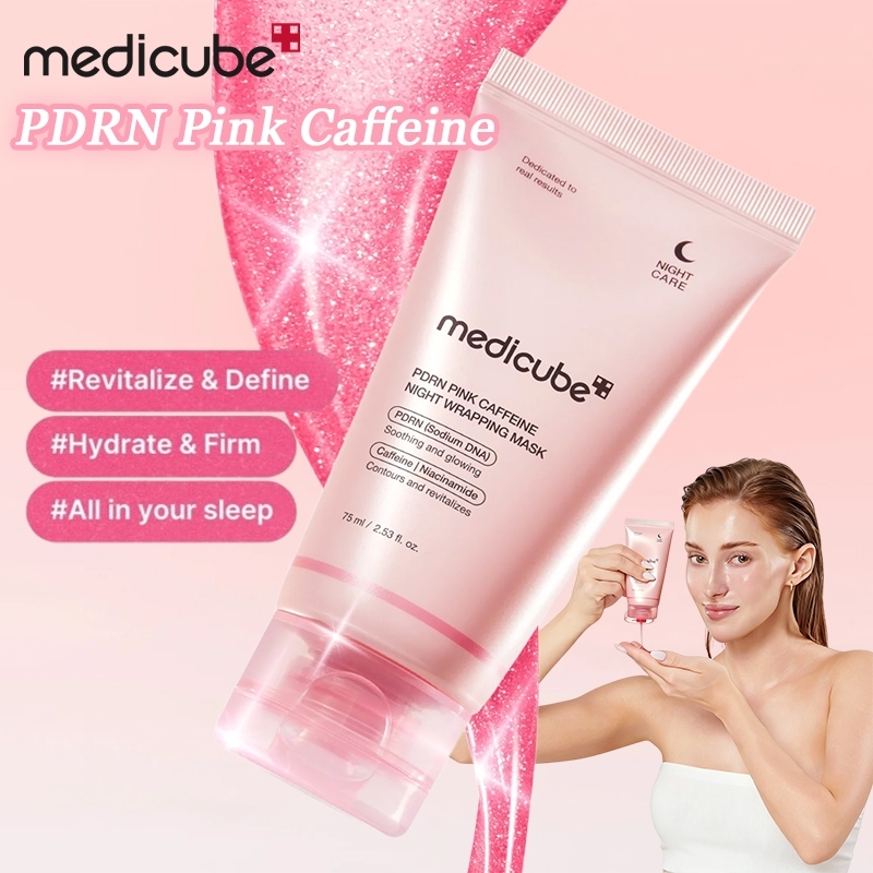 Mặt Nạ Ngủ Medicube PDRN Pink Caffeine Night Wrapping Mask 75ml– Dưỡng Ẩm, Phục Hồi Da, Giảm Thâm, Sáng Da Ban Đêm