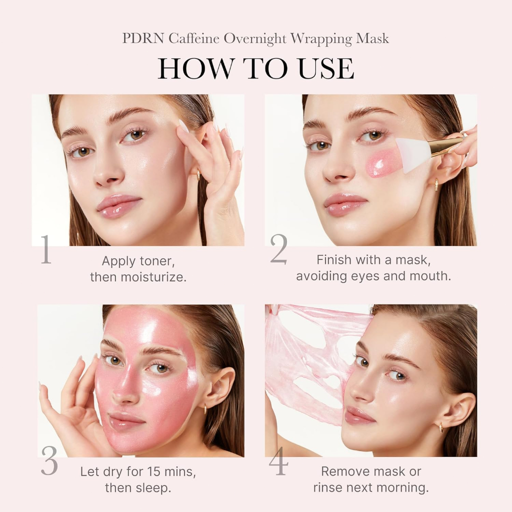 Mặt Nạ Ngủ Medicube PDRN Pink Caffeine Night Wrapping Mask 75ml– Dưỡng Ẩm, Phục Hồi Da, Giảm Thâm, Sáng Da Ban Đêm