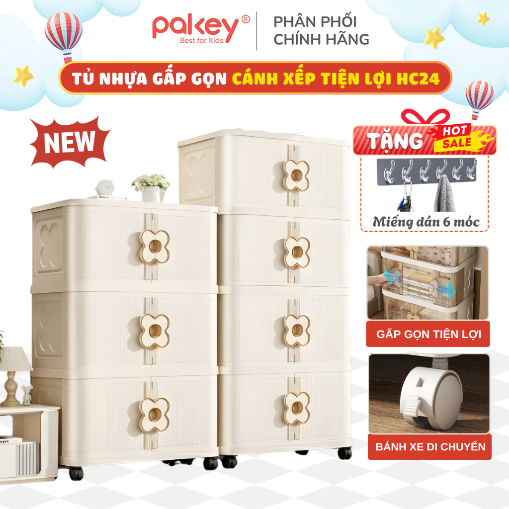 [NEW Hỏa Tốc] Tủ Đựng Đồ Gấp Gọn Đang Năng, Tủ Nhựa Dung Tích Lớn Nhiều Tầng Có Bánh Xe Di Chuyển Tiện Lợi