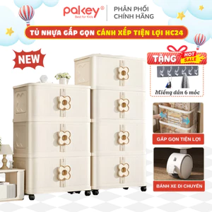 Tủ Đựng Đồ Gấp Gọn Đang Năng, Tủ Nhựa Dung Tích Lớn Nhiều Tầng Có Bánh Xe Di Chuyển Tiện Lợi