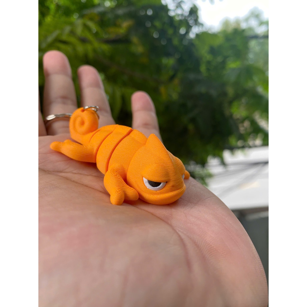 Móc khóa Tắc Kè: “Tôi Đang Nhìn Bạn Đấy”  3D in PLA – Phụ Kiện Treo Balo, Chìa Khóa Trang Trí
