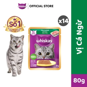 Thức Ăn Cho Mèo Lớn Dạng Sốt WHISKAS - 80g (14 gói)