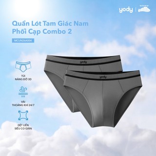 [BST SỊP ÊM] Combo 2 quần lót tam giác nam YODY phối cạp mềm mại & mịn màng MCUN26A004