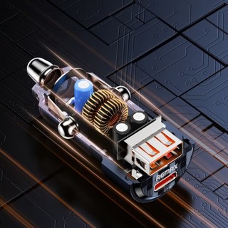 Tẩu sạc dành cho ô tô Remax RCC360 công suất 75W 1 cổng usb & 1 typec - vỏ trong suốt cyberpunk