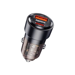 Tẩu sạc dành cho ô tô Remax RCC360 công suất 75W 1 cổng usb & 1 typec - vỏ trong suốt cyberpunk