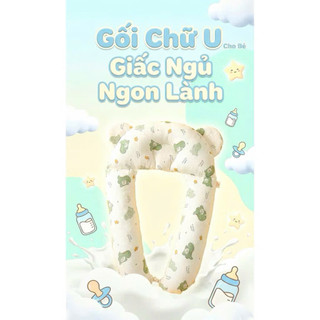 Gối U gấu Royal xô muslin Đa Năng cho bé sơ sinh