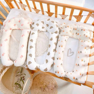Gối U gấu Royal xô muslin Đa Năng cho bé sơ sinh