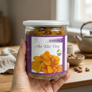 Nho Vàng Hũ 300g – Nho Khô Ngọt Tự Nhiên – Ăn Vặt Dinh Dưỡng