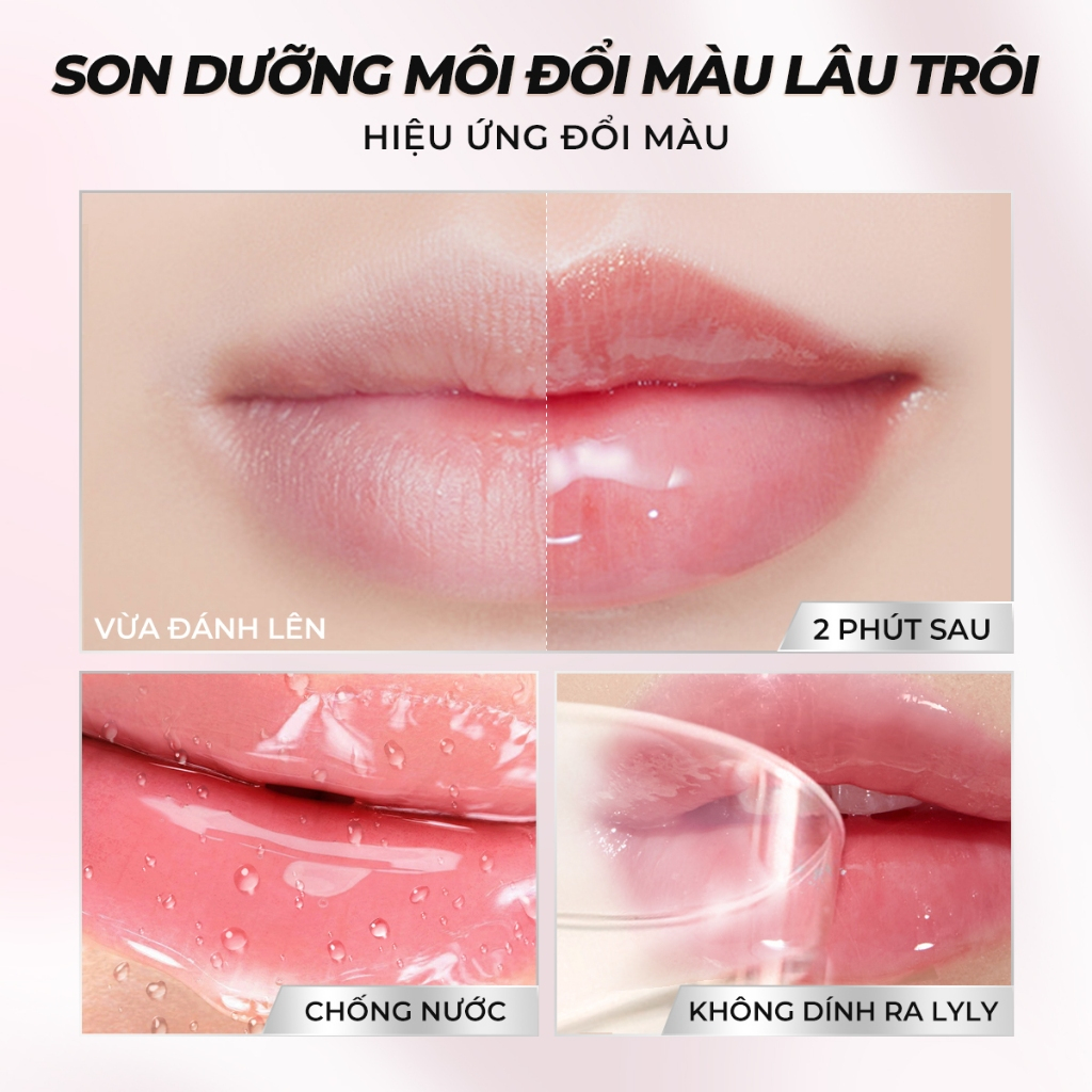 Son Dưỡng Môi SACE LADY Thay Đổi Màu Sắc Dưỡng Âm 3.5g + Son Bóng Dưỡng Ẩm 3.3G