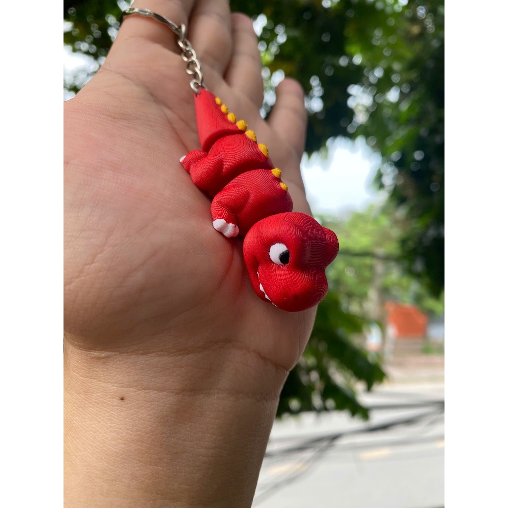 Móc khóa rồng đỏ dễ thương | Dragon keychain cute mini | Phụ kiện treo balo túi xách độc đáo
