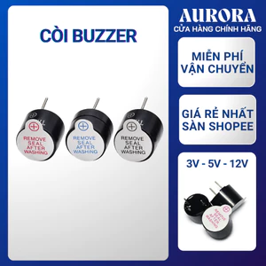 Còi Buzzer 3V/5V/12V 12x9.5mm - Còi Chip, Còi Báo Mạch Điện Tử