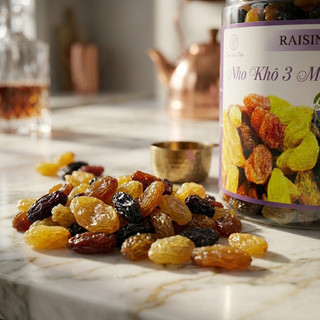 Nho Khô Ba Màu 300g - Nho Đen Nho Vàng Nho Đỏ Tự Nhiên, Dẻo Ngọt, Ăn Vặt Healthy