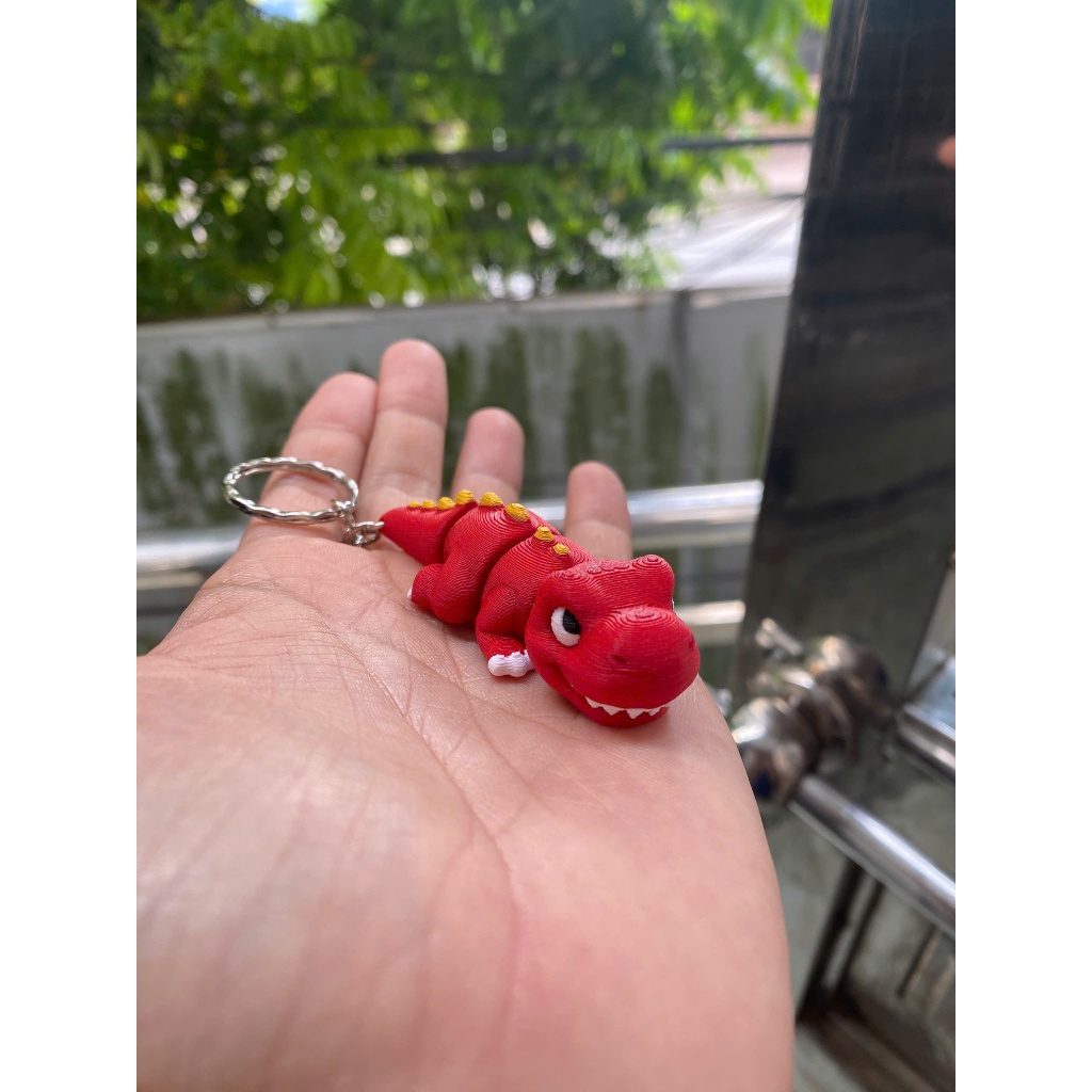 Móc khóa rồng đỏ dễ thương | Dragon keychain cute mini | Phụ kiện treo balo túi xách độc đáo