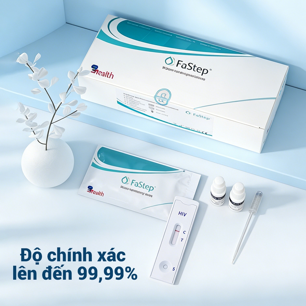 Que Thử HIV FaStep&MaiWieel Mỹ Tại Nhà 15 Phút Chính Xác 99.9% Giao Kín Đáo Che Tên