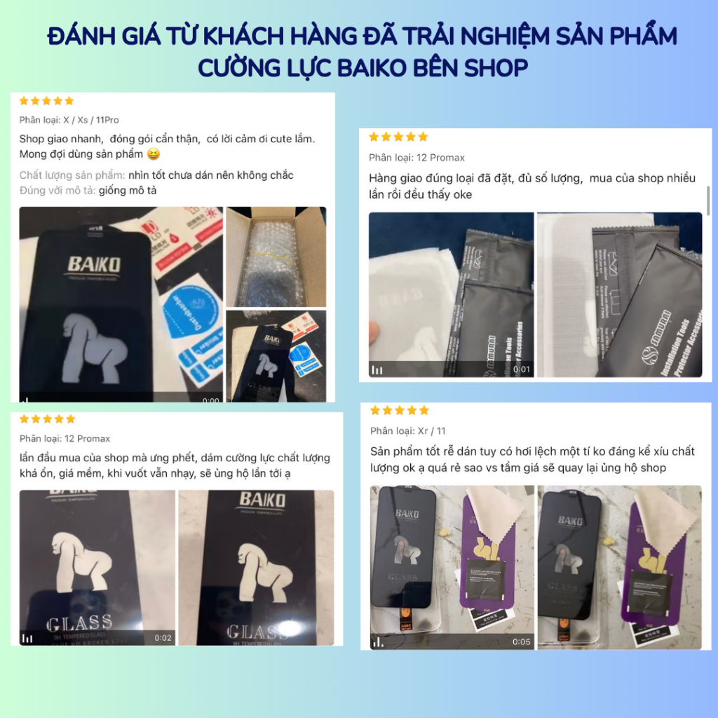 COMBO Kính Cường Lực iphone BAIKO NANO siêu cứng full màn 6/7/8plus.../11/12/13/14/15/16/17/promax