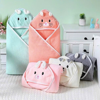 Chăn ủ hình thú có mũ nỉ bông Kiluta, ủ choàng tuyết cuốn bé