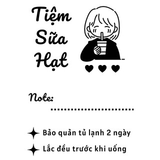 ROTI | 100 Tem trà sữa gạo rang, sữa bắp, chống thấm nước 100%, phù hợp ly chai nhỏ 200ml - 330ml, tem 5x3,5cm