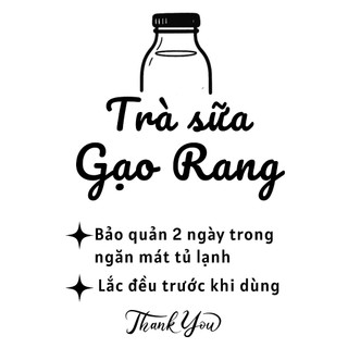 ROTI | 100 Tem trà sữa gạo rang, sữa bắp, chống thấm nước 100%, phù hợp ly chai nhỏ 200ml - 330ml, tem 5x3,5cm