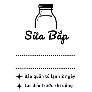 ROTI | 100 Tem trà sữa gạo rang, sữa bắp, chống thấm nước 100%, phù hợp ly chai nhỏ 200ml - 330ml, tem 5x3,5cm