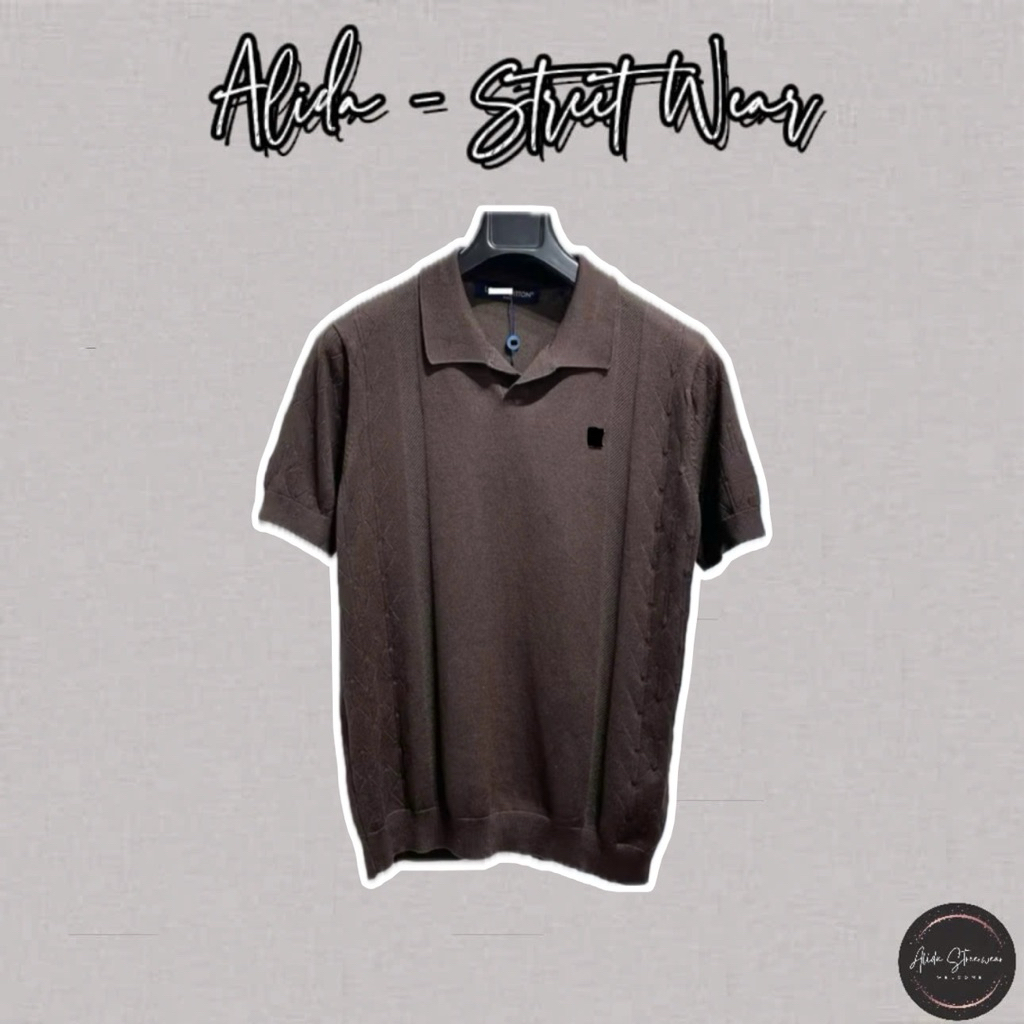 ⚡️[Hight Quality] Áo Polo Len Nam Nữ \/ Mịn Ready To - Điểm Nhấn Tag Phối Màu Nâu Đất Cao Cấp
