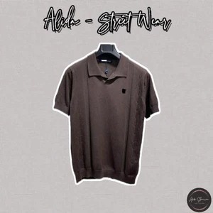 ⚡️[Hight Quality] Áo Polo Len Nam Nữ \/ Mịn Ready To - Điểm Nhấn Tag Phối Màu Nâu Đất Cao Cấp