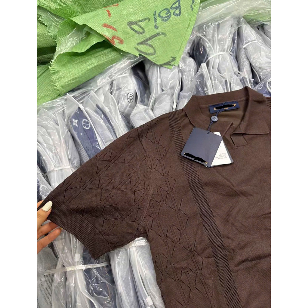 ⚡️[Hight Quality] Áo Polo Len Nam Nữ \/ Mịn Ready To - Điểm Nhấn Tag Phối Màu Nâu Đất Cao Cấp