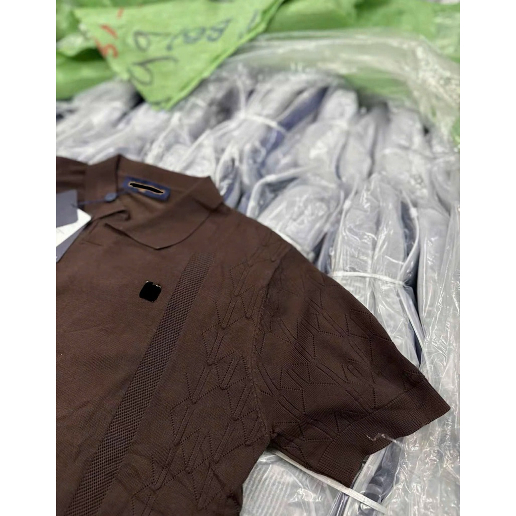 ⚡️[Hight Quality] Áo Polo Len Nam Nữ \/ Mịn Ready To - Điểm Nhấn Tag Phối Màu Nâu Đất Cao Cấp